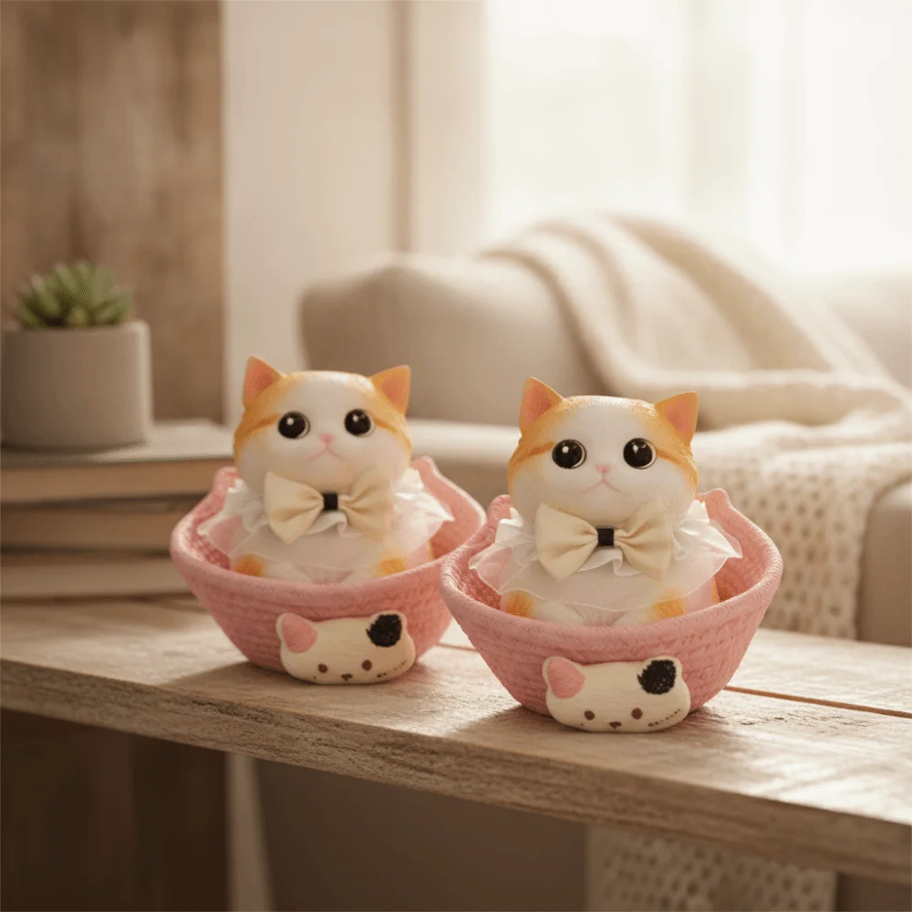 Lovely Soft Squishy Cat Toy Slow Rebound Pinching Squishy Kitten Toy Large Small Cat Fidget Toy Desktop Display