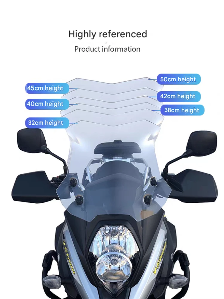 لسوزوكي DL650 V-STROM dl650 تعديل مع الزجاج الأمامي العالي الزجاج الأمامي الرياضي الرائع dl 650 DL 650 الزجاج الأمامي للدراجات النارية #3