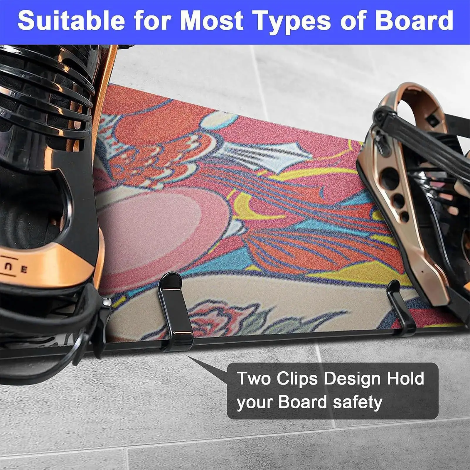 2 قطعة رف جدار على الجليد على الجليد عرض جدار جبل أفقي على الجليد جدار رف المنزل والمرآب تخزين لوحة التزلج #1