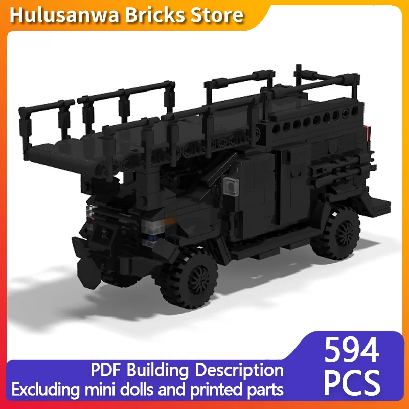 

Модель бронешюрного штурмового автомобиля MOC, строительные кирпичи, военное оборудование, модульная технология, подарки, праздник, сборка, детские игрушки, костюм