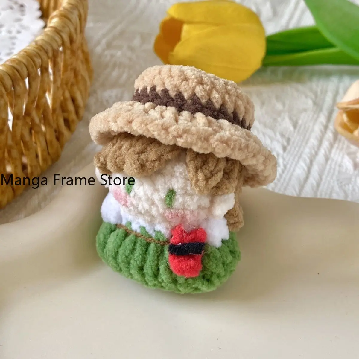 Identity V Gardener Emma Woods Crocheted Soft Candy Keychain Charm Handmade Cute Anime Figures Toys Display Halloween Fans Gift - view 3