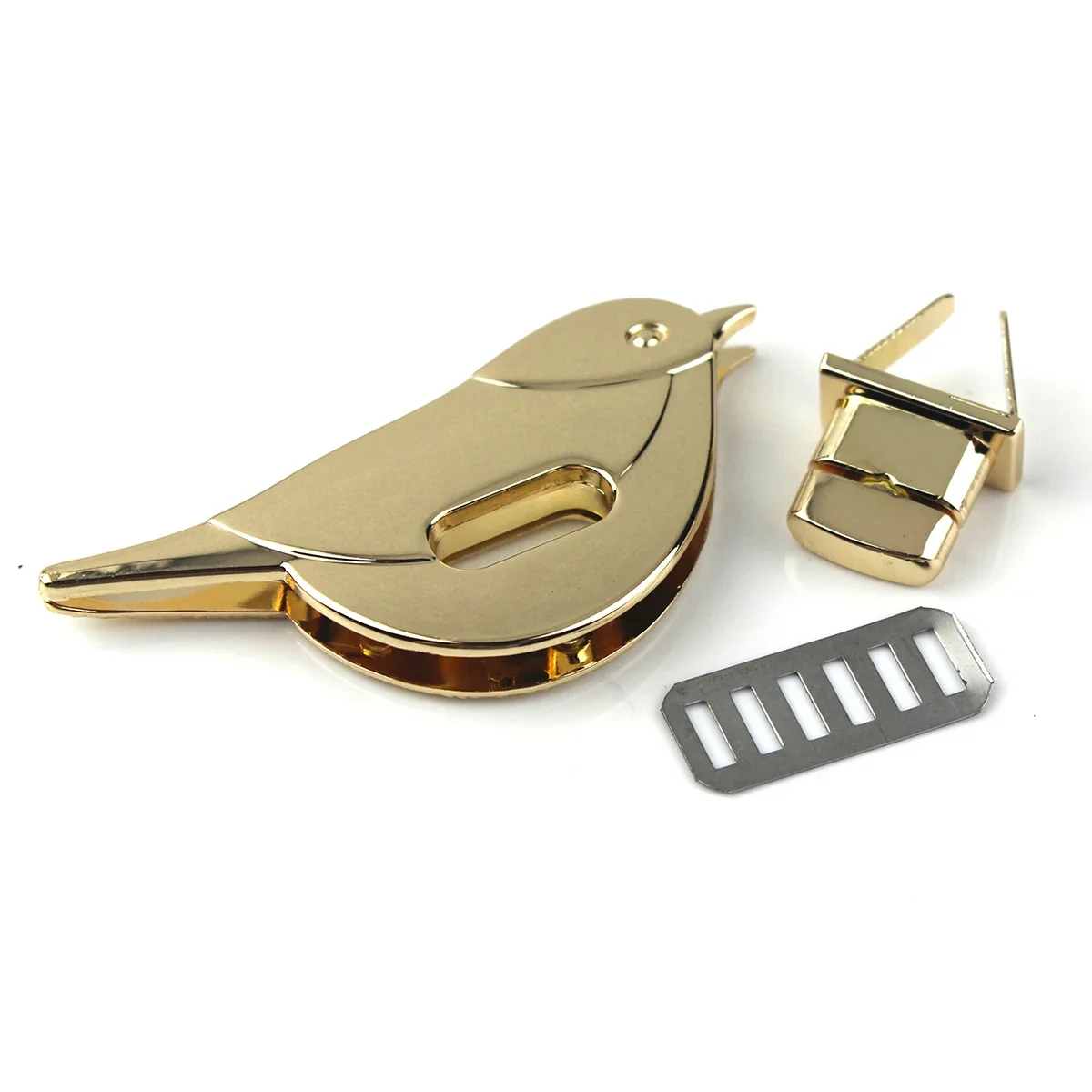 1piece Metal Bag Lock Bird Shape Twist Turn Lock Closure Clasp Buckle Leather Craft Bag Parts Purse DIY Hardware Accessories
