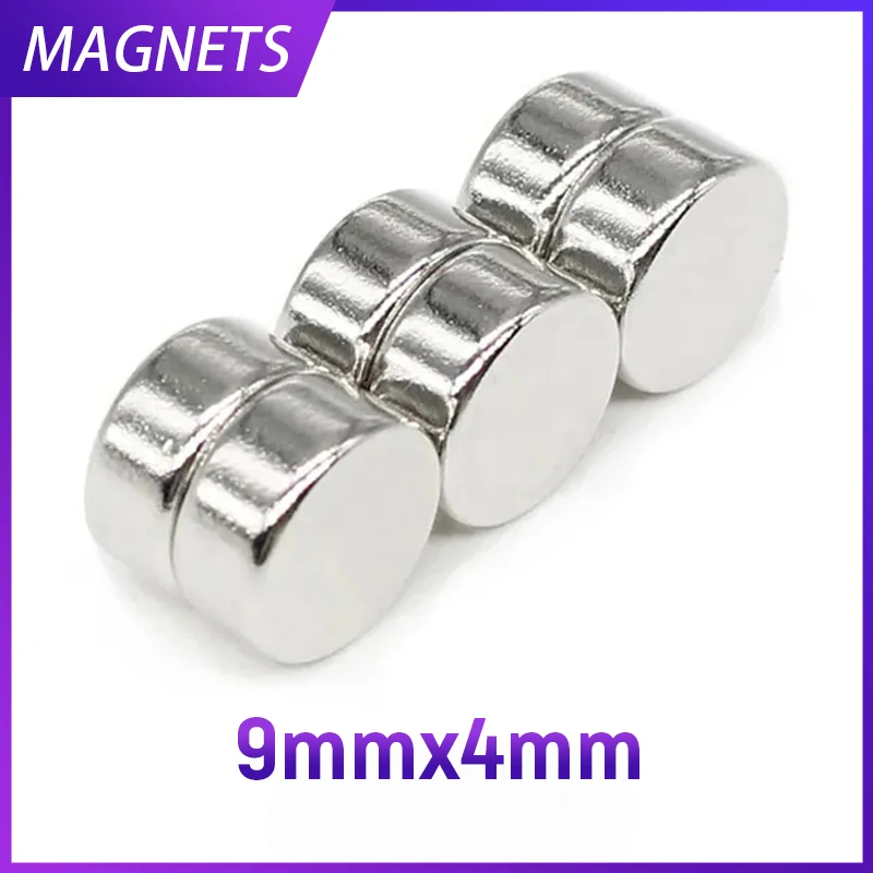 

10/20/50/100/200PCS 9mm x 4mm Neodymium Magnet 9x4mm N35 NdFeB Round Super Powerful Strong Permanent Magnetic imanes 9*4mm