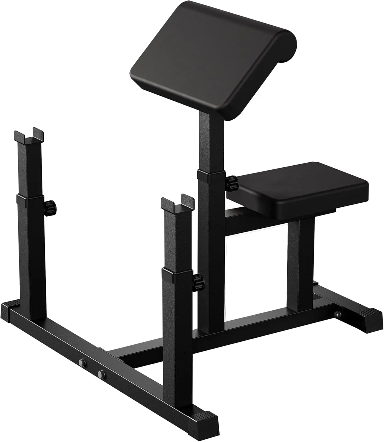 Banco de rizo de predicador de brazo ajustable negro para Fitness, máquina de rizo de bíceps y tríceps, mancuerna de barra aislada para entrenamiento trenghthen sentado