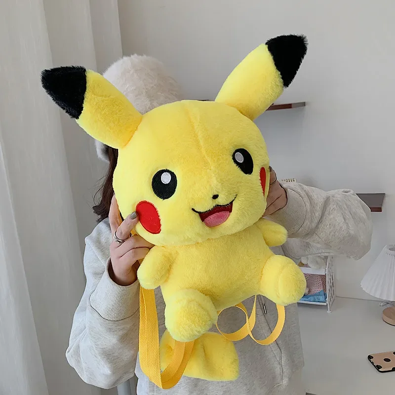 Pikachu Plush Cartoon Backpack Charmander Cute One Shoulder Messenger Big Bag Cartoon Gift Kawaii Pokemon Anime Accessories