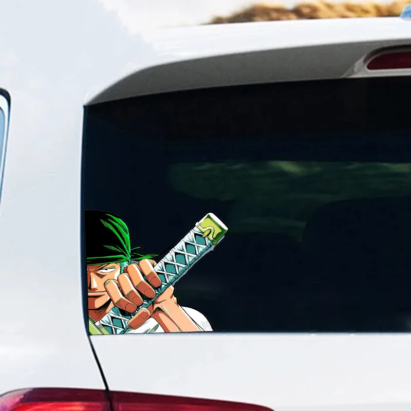 ONEPIECE Luffy cartoon animation personalized car sticker Sauron glass body decoration sticker bumper covering scratches sticker