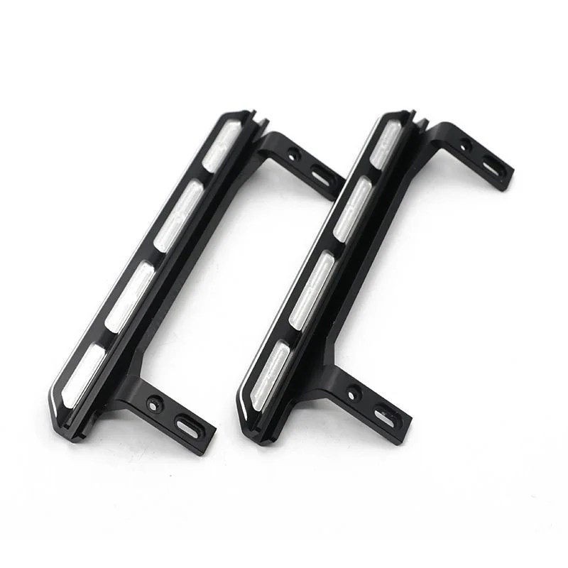 CNC อลูมิเนียม Rock Sliders ด้านข้างเหยียบสําหรับซ้ายและขวาชุดกระทะสําหรับ 1/10 FMS FCX10 K5 RC รถ