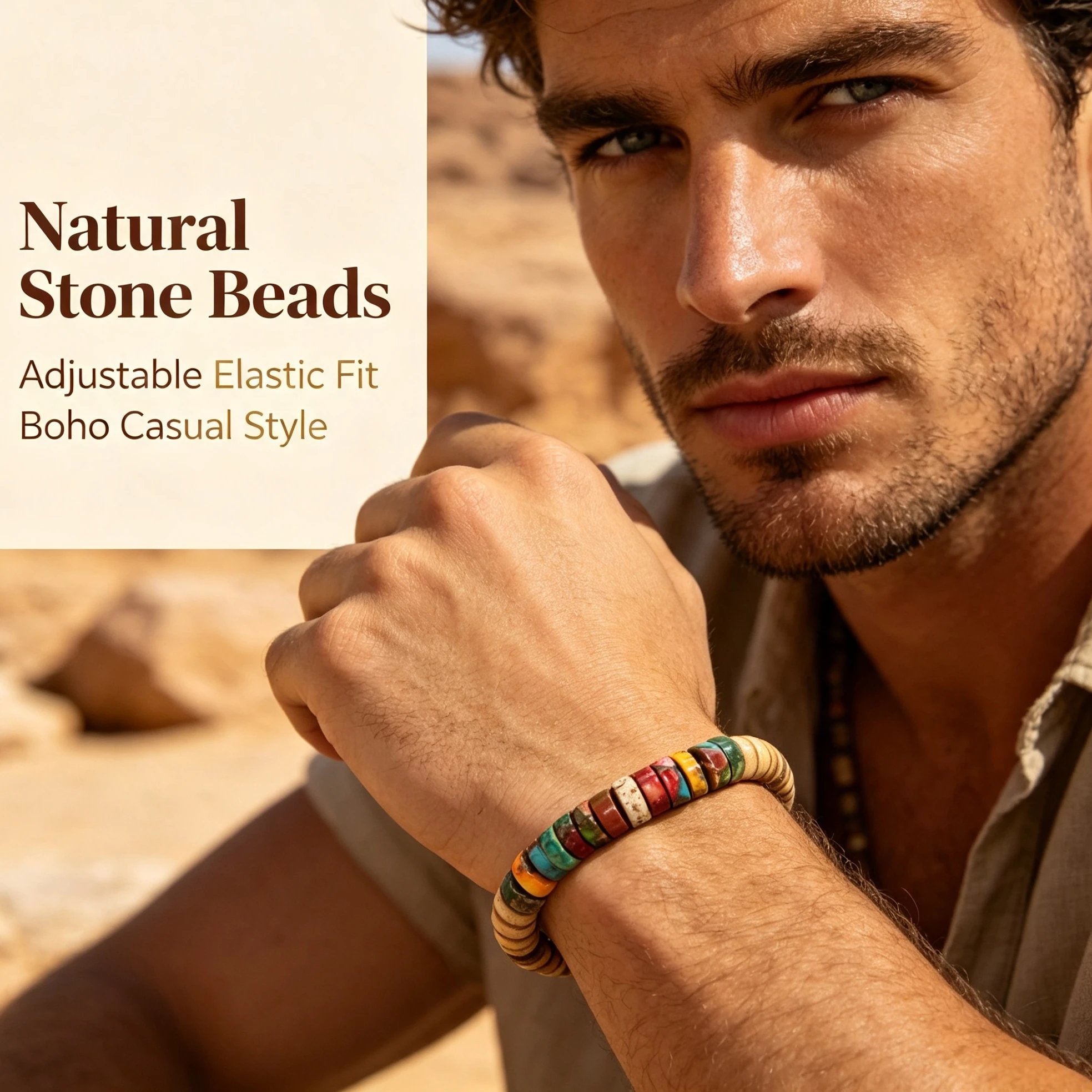 Men'S Yoga Accessories - Unisex Minimalist Natural Wood Bracelets 6mm