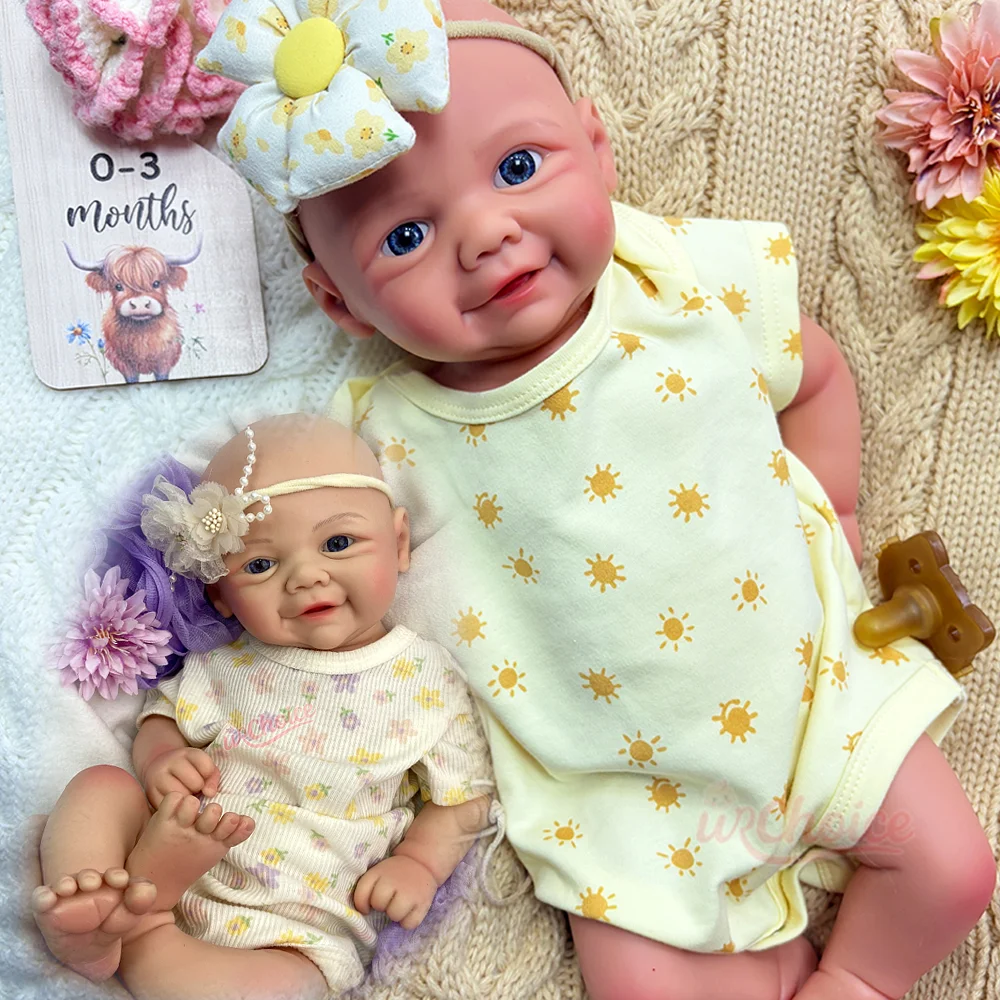 

Vivienne 17" Silicone Reborn Baby Doll Realistic Newborn Weighted Soft Touch Reborn Doll Muñeca Christmas Gift For Collectors
