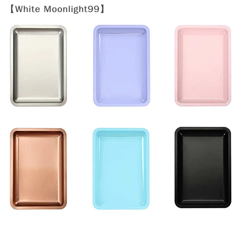 Tableware Solid Stainless Steel Rectangle Dessert Plate Japanese-style Tray Snack Plate Dried Fruit Plate Clutter Plate