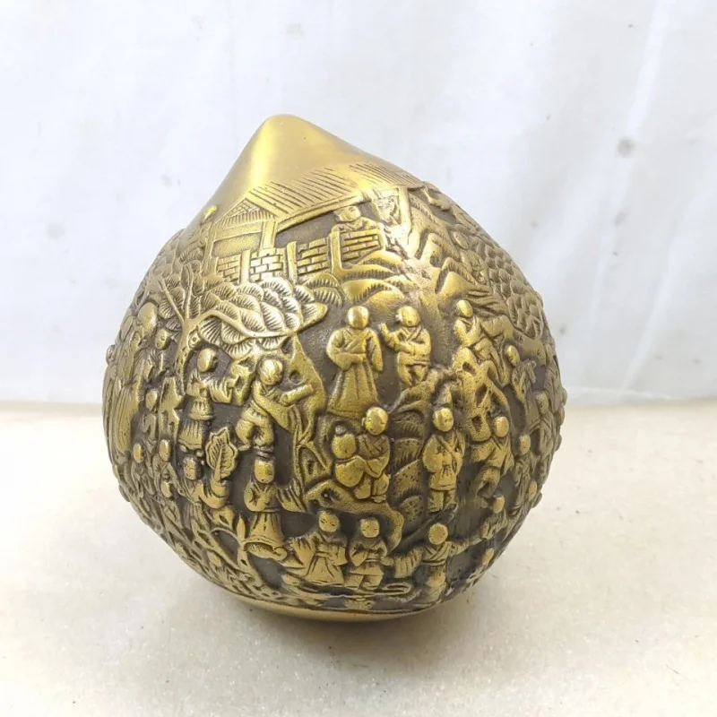 

Brass Longevity Peach Eight Immortals Longevity Peach Large Brass Cast Longevity Peach Copper Craft Ornament