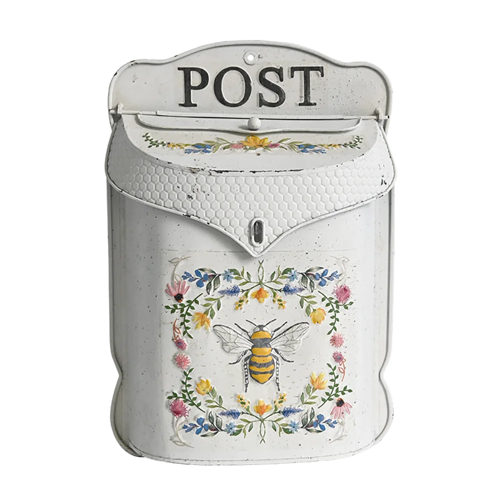 Outdoor Wall mounted mailbox mailbox metal farmhouse postal decoration handicraft mailbox postal retro mailbox