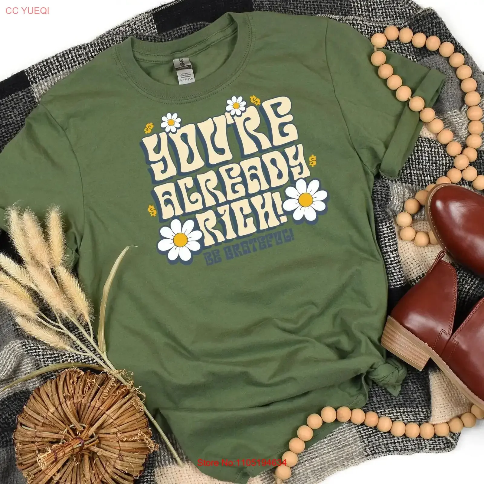 Be Grateful T Shirt Retro Style Cotton Uplifting StatemenT Gratitude For Him Her vintage Washed Comfortable Versatile Stylish