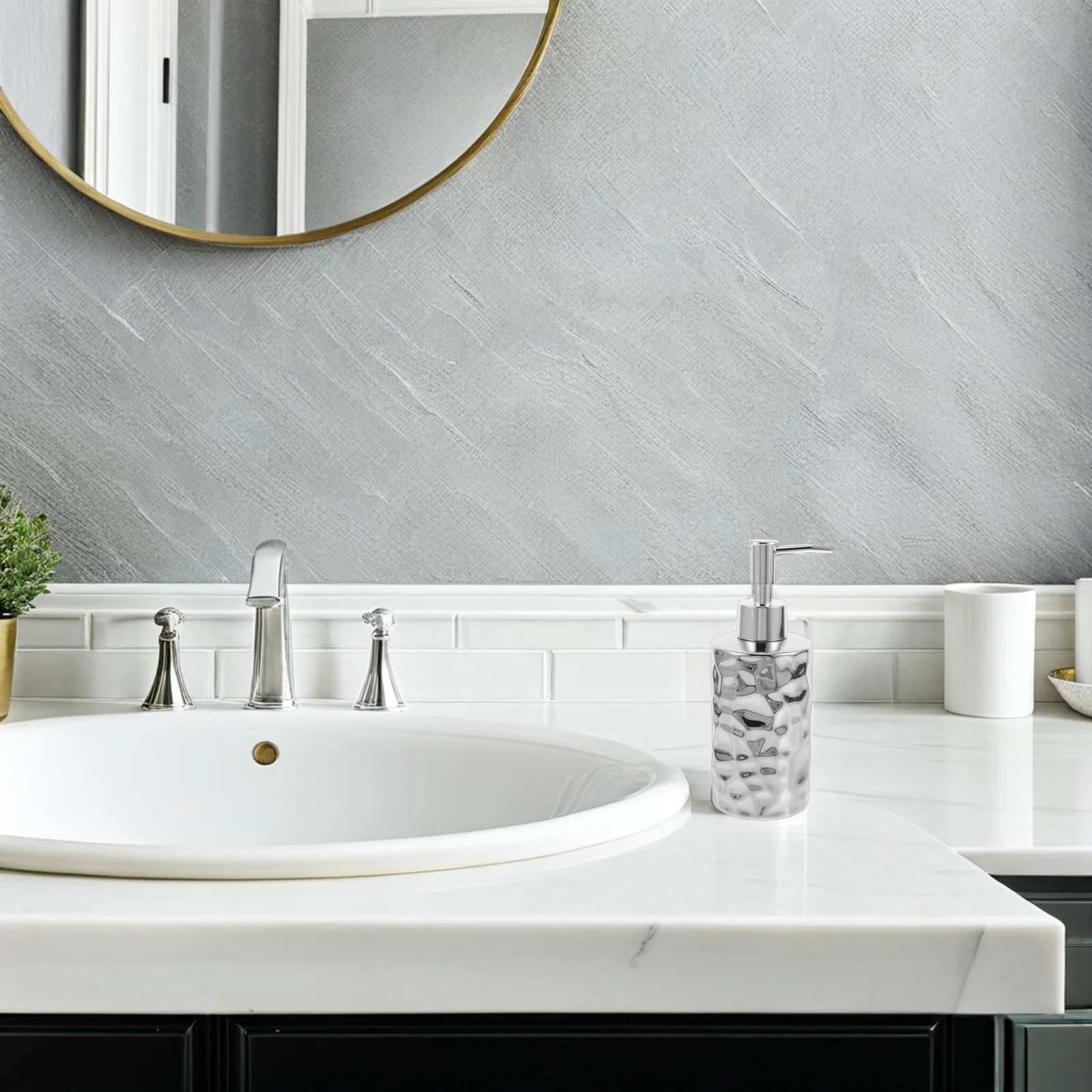 

280Ml American Bathroom Soap Dispenser Sleek Reusable Pump Container for Liquid Soap Shower Gel Conditioner Bathroom