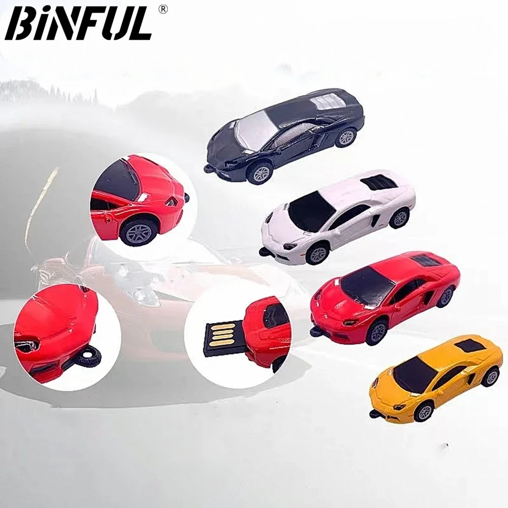 BINFUL Sports Car model Pen drives 2TB 1TB Pen Drive 512GB 256GB 128GB simulation Usb Flash Drive Memory high speed Stick Gift