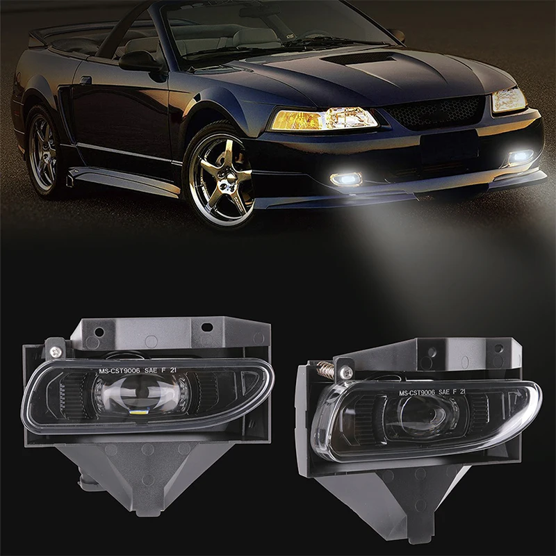 LED fog light Suitable for 99-04 Ford Mustang fog light Automotive LED front fog light Non-destructive Mustang super bright lens