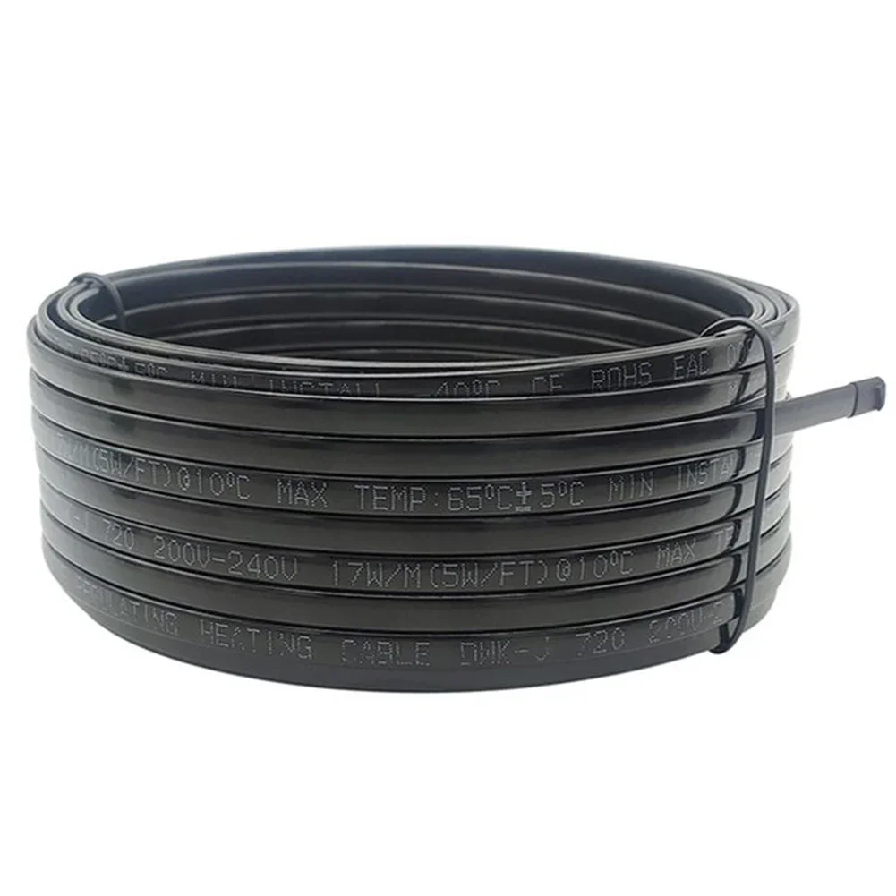 

Self-regulating Wire Heating Cable 17W/m 200V~240V 5/6/7/10/20/30/50m 65℃±5℃ Freeze Protection Pipe Water Heat