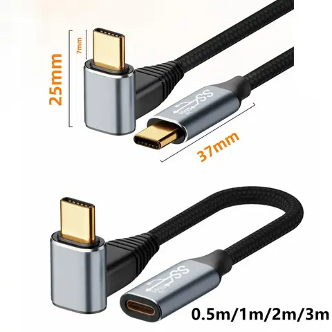 3M USB C till Typ C 3.1 Gen2 10Gbps Thunderbolt 3 4K 60Hz PD100W 5A Snabbladdningskabel Sladd För MacBook Pro Steam Deck Samsung 10 best sales generation 2 - №8
