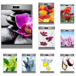 60X66cm Fruit Flower Wallpaper Dishwasher Sticker Self Adhesive Vinyl Wall Sticker Custom Size Furniture Renovation Decal Home