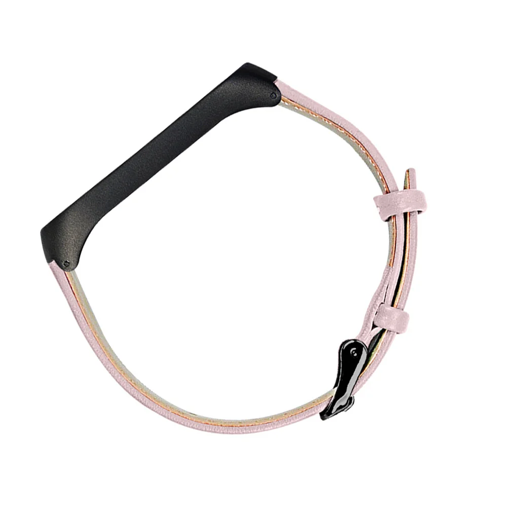 

Stainless Steel Cowhide Watch Band Strap Replacement Pink Black Frame for 4 Comfortable Durable Ergonomic Smooth
