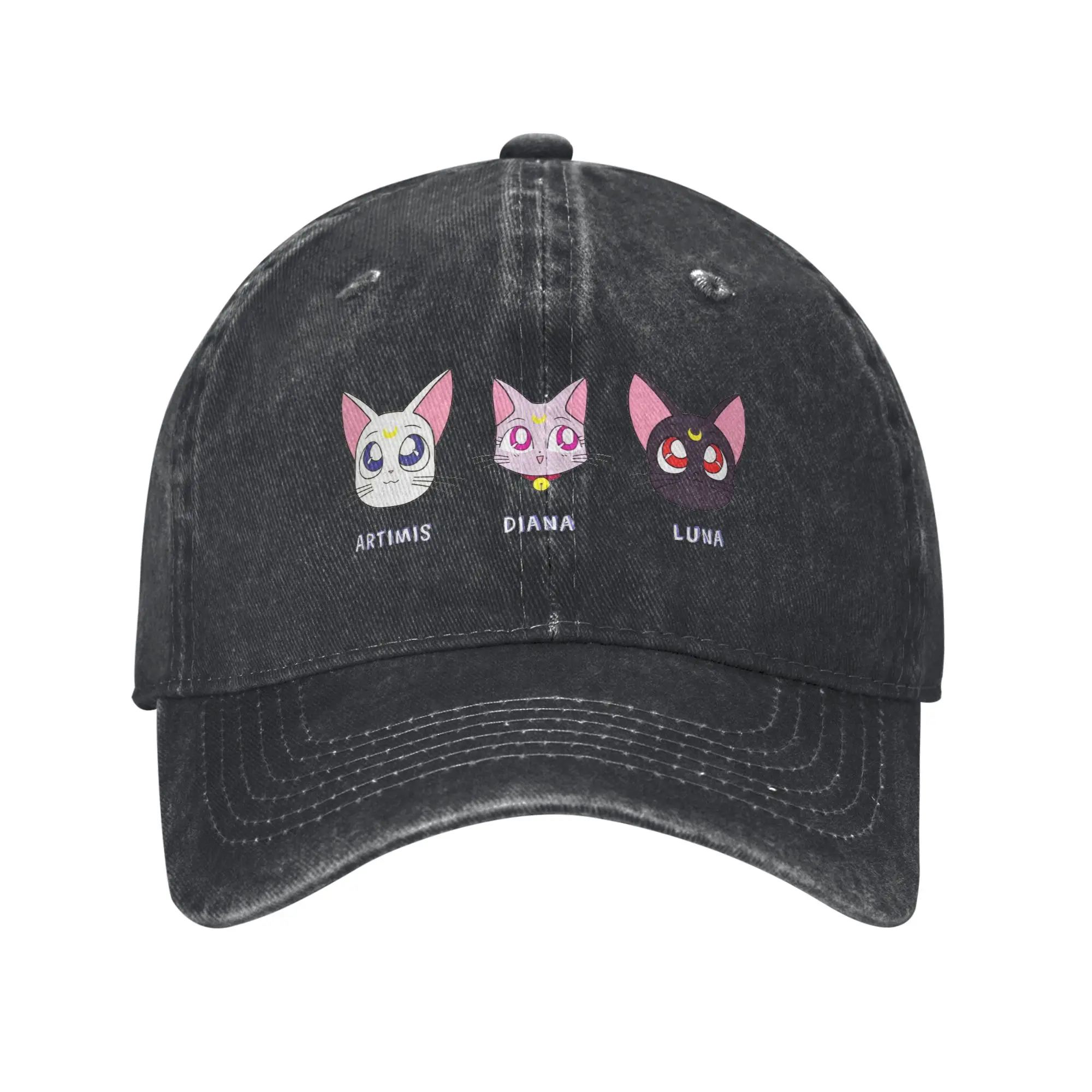 S-Sailor M-Moon Anime Art Cats Casual Baseball Cap Summer  Trucker Hat Hip Hop Hats Unisex-Teens Streetwear Baseball Caps