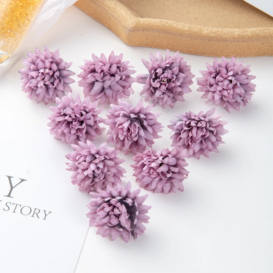 50 Stück Seiden-Nelken Künstliche Blumen Scrapbook Brautaccessoires DIY Bonbonbox Hochzeits-Rosenbogen Weihnachtskranz Heimdekoration – Detail 10