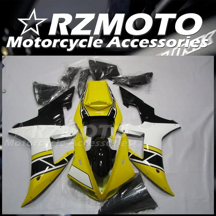 

4Gifts New ABS Whole Motorcycle Fairings Kit Fit For YAMAHA YZF-R1 2002 2003 02 03 Bodywork Set Yellow White