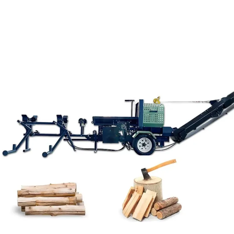Best TTY-15 Hydraulic Log Splitter Automatic Loading Super Split Log Splitter for Sale Firewood Processor