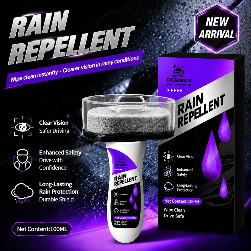 Car Rain Repellent Anti Fog Spray, Windshield Rearview Mirror Water Repellent Glass Coating, Auto Window Hydrophobic Rainproof