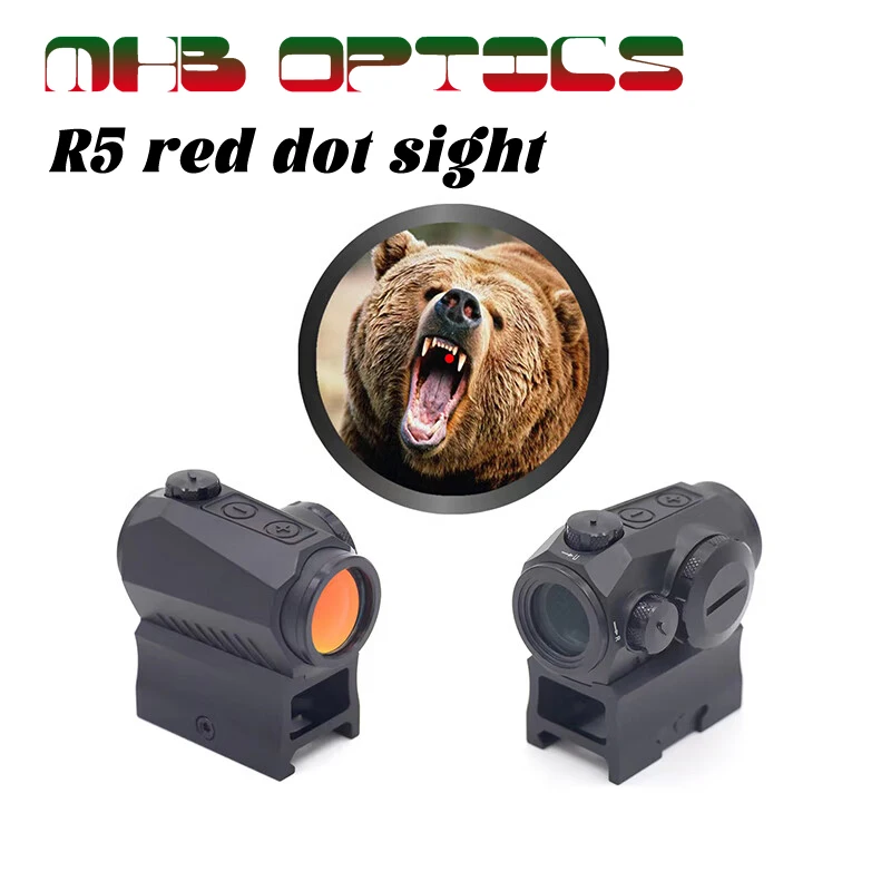 Explorer official R5 pistol red dot sight, high transparency iris with motion sensing switch, low-power metal material