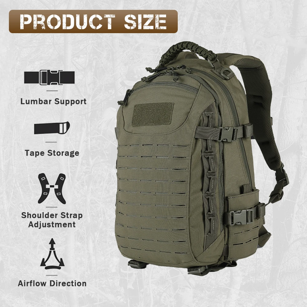 VOTAGOO 25L Dragon Egg 2nd Gen Tactical Backpack Outdoor Sport Travel Hiking Camping Mountaineering Commuting Bag for Men