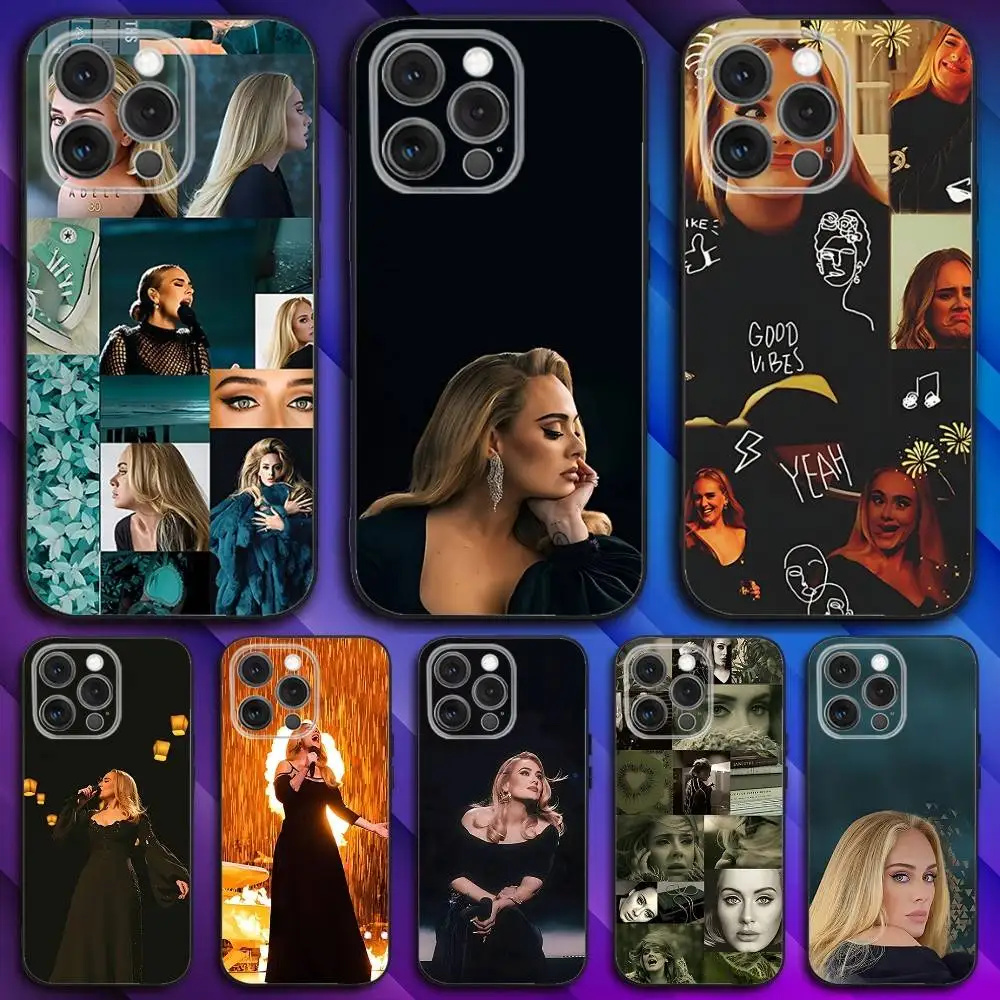 

Singer A-Adele Phone Case For iPhone 17,16,15,14,13,12,11,Pro,Max,Plus,X,XS,SE4,E,Mini,Soft Black Case