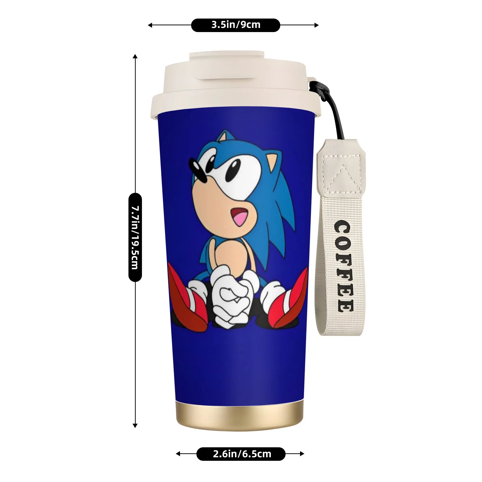 S-Shadow The Hedgehogs Stainless Steel Coffee Cup Cartoon Thermal Cup Travel Outdoor Mug Hot Cold Drink view 3