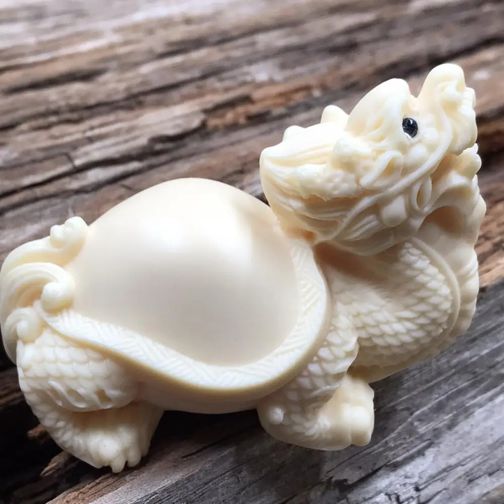 Handcrafted Dragon Turtle Decor Handmade Lucky Dragon Tortoise Tea Pet Statue for Office Room Decor Kung Fu Tea for Tea for Home image 3