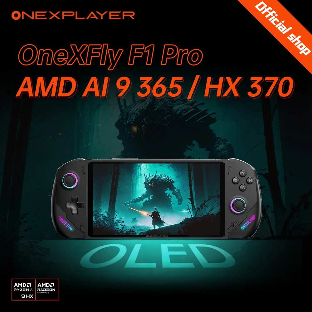 

OneXPlayer OneXFly F1 ProStorage M.2 2280(NVMe), PCle 4.0*4 Display screen 7 inch 12600mAH 48Wh 65W GaN fast charger 1920*1080