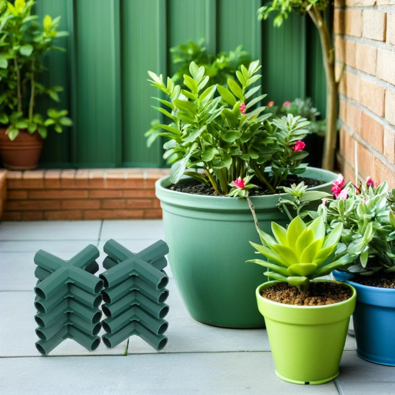 

10Pcs Greenhouse Connector Durable Plastic Four Way Joint 16mm PVC Pipe Fittings for DIY Garden Frame