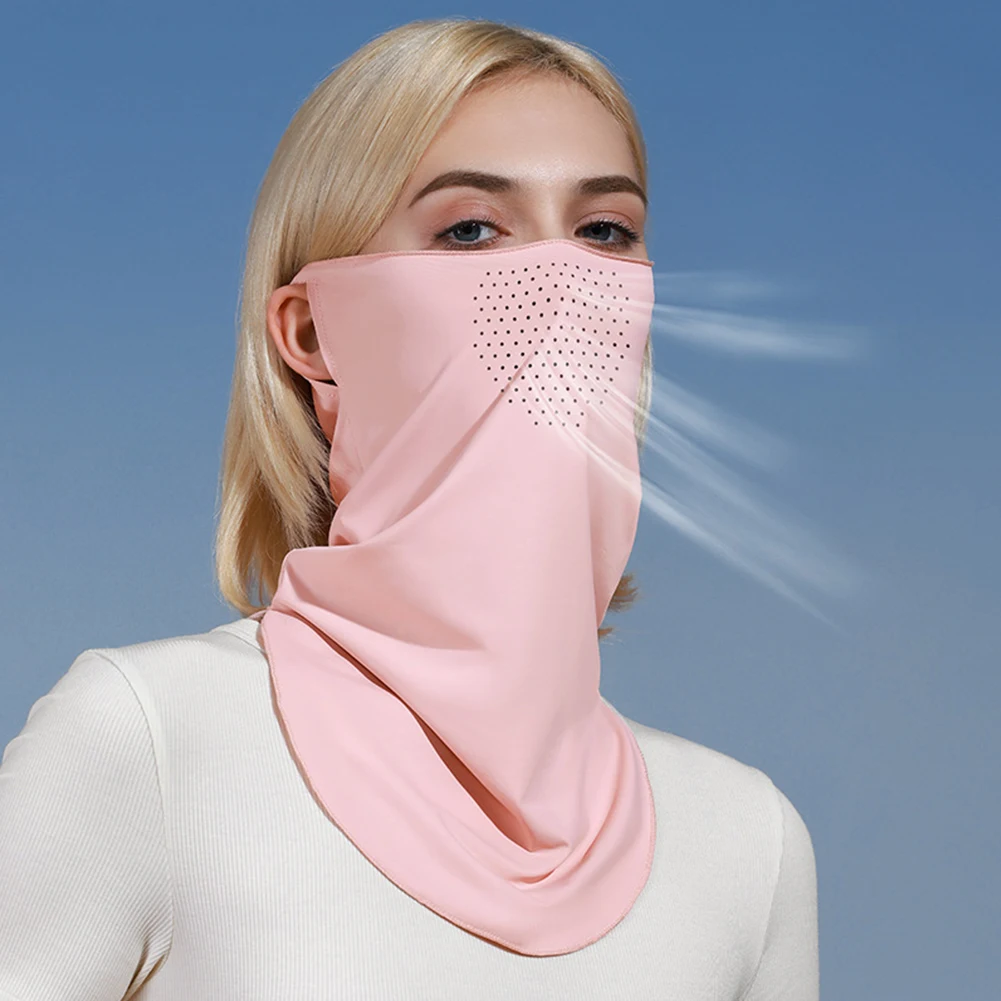 Sunscreen Mask for Men and Women UV Protection Face Scarf Breathable Face Cover Ice Silk for Golf Tennis Fishing Hiking Cycling