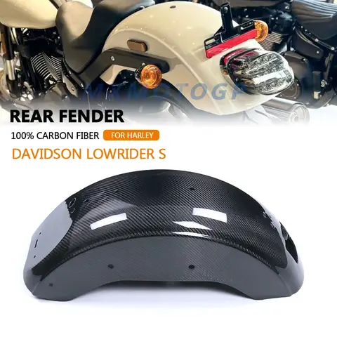 For Harley Davidson Lowrider S 2022 2023 2024 2025 100% Carbon Fiber Rear Fender Hugger Fairing Motorcycle Accessories