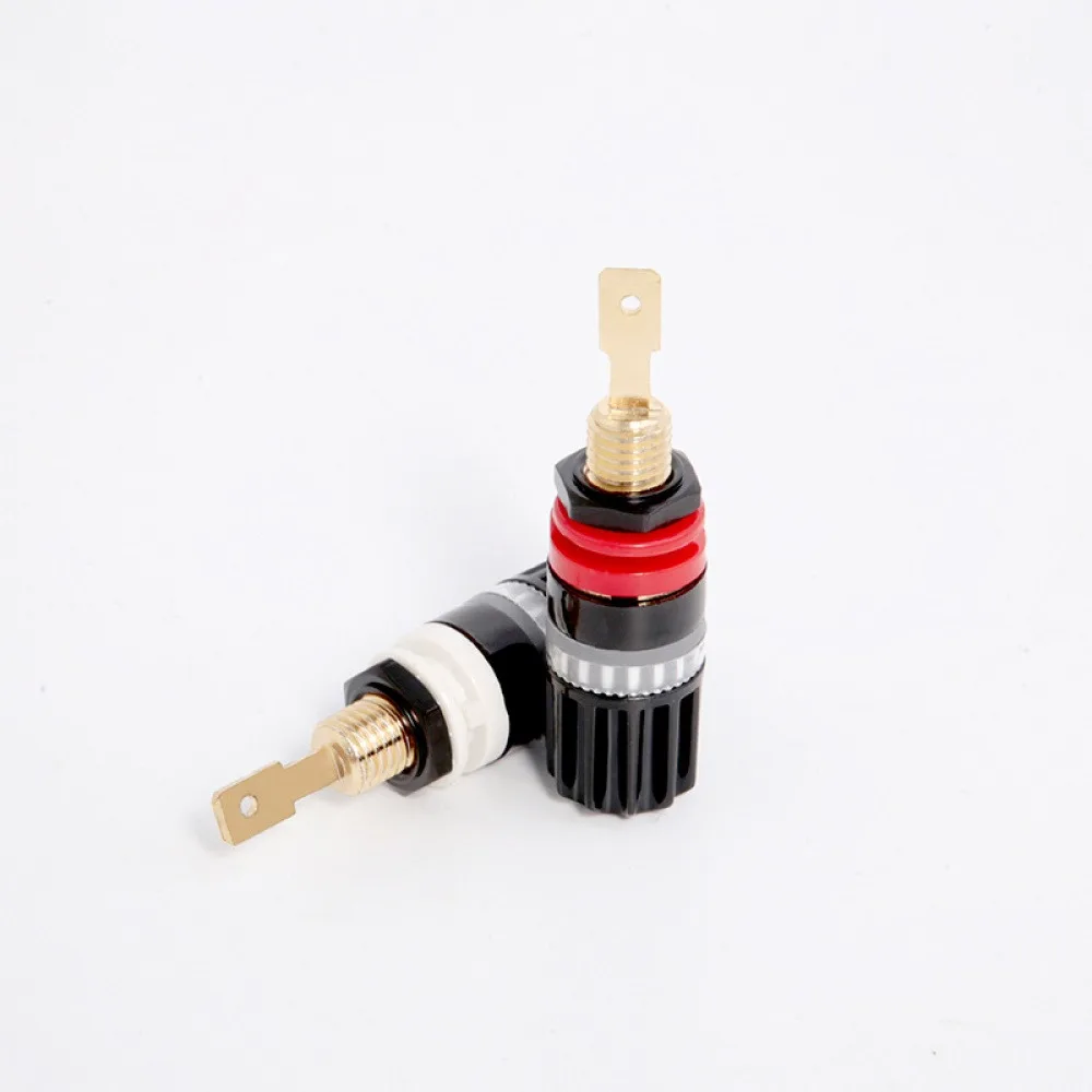 

Banana Jack Sound Audio Connector Adapter 2PCS Brass Speaker Binding Post Audiophile Amplifier Speaker Terminal Connector
