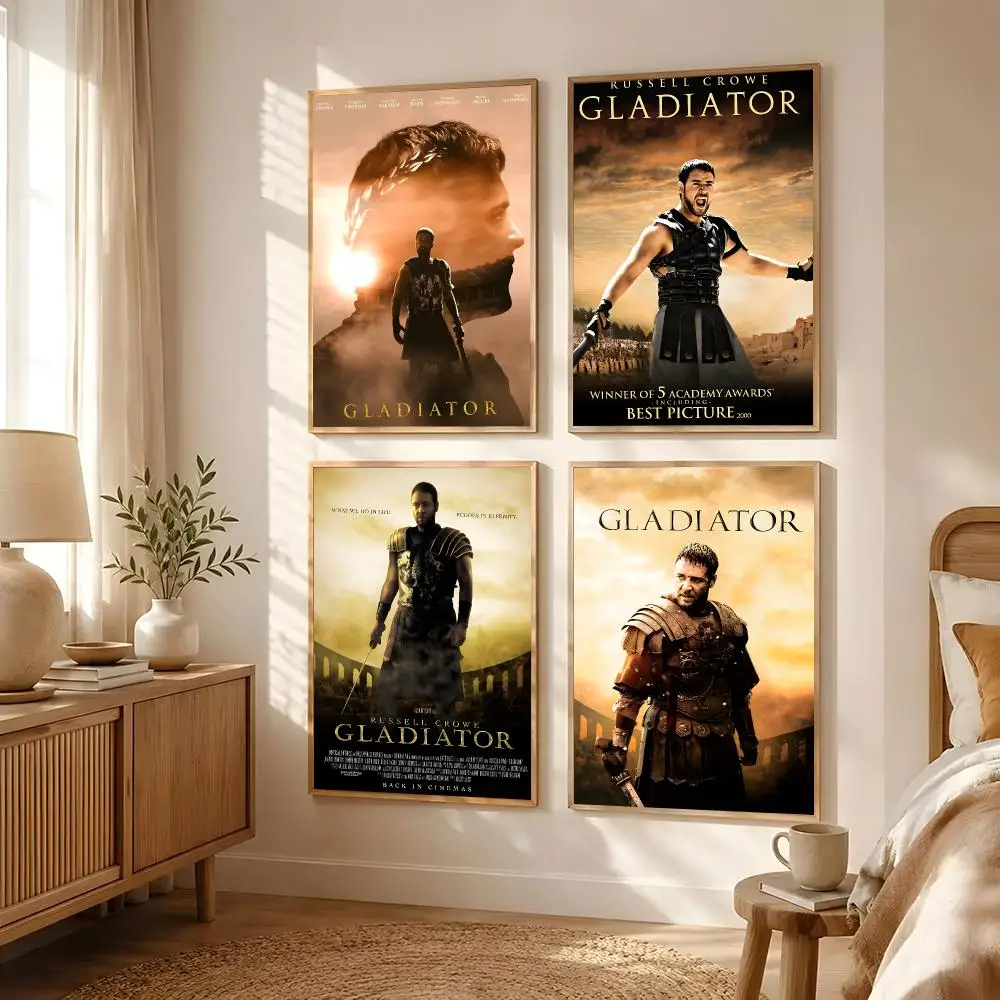 Movie Gladiator Poster Poster All-match HD Waterproof Self-Adhesive Wall Art Sticker For Home Bedroom