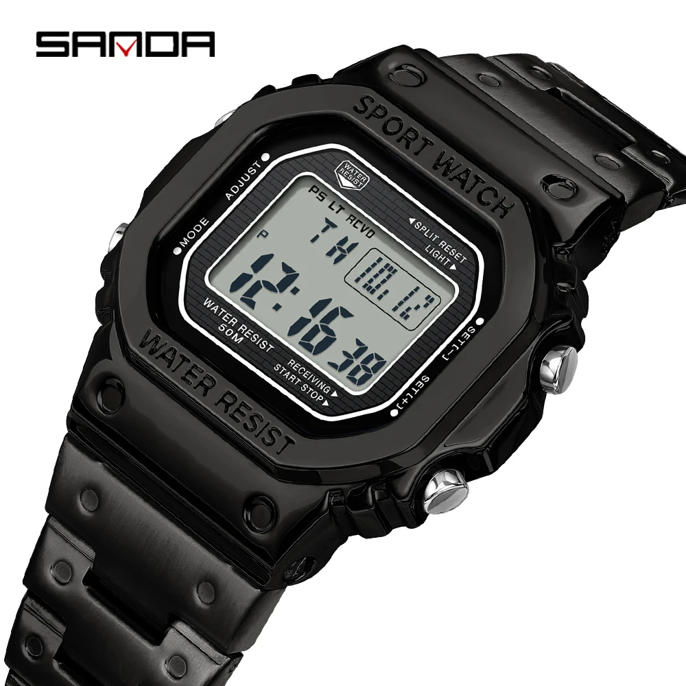 Men's Square Waterproof Multi-Functional Wrist Watch
