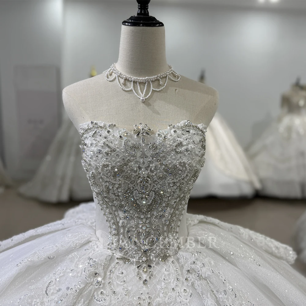 Vestido principal de noiva personalizado, mangas removíveis, vestido de casamento, luz, alta qualidade, cauda pesada, alta qualidade