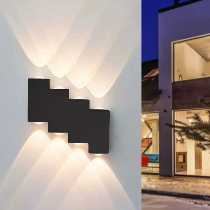 

4W/6W/8W Aluminum Alloy LED Wall Lamp Indoor and Outdoor Waterproof Wall Light Modern Home Decoration Lighting AC85-265V