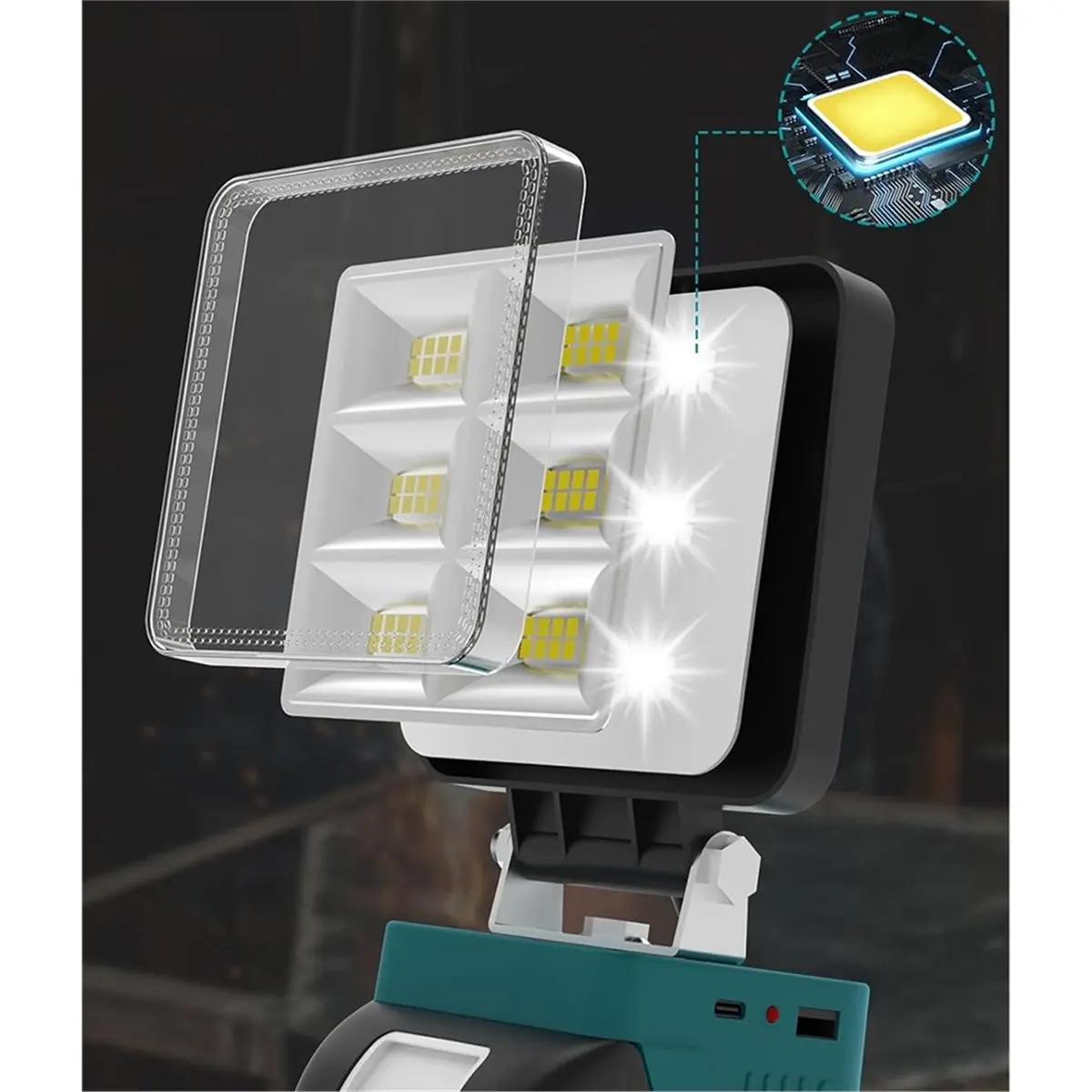Promotional-Work Light for 18V Battery, Outdoor Rechargeable Night Fishing Camping Light, Multi-Functional Car Repair Light