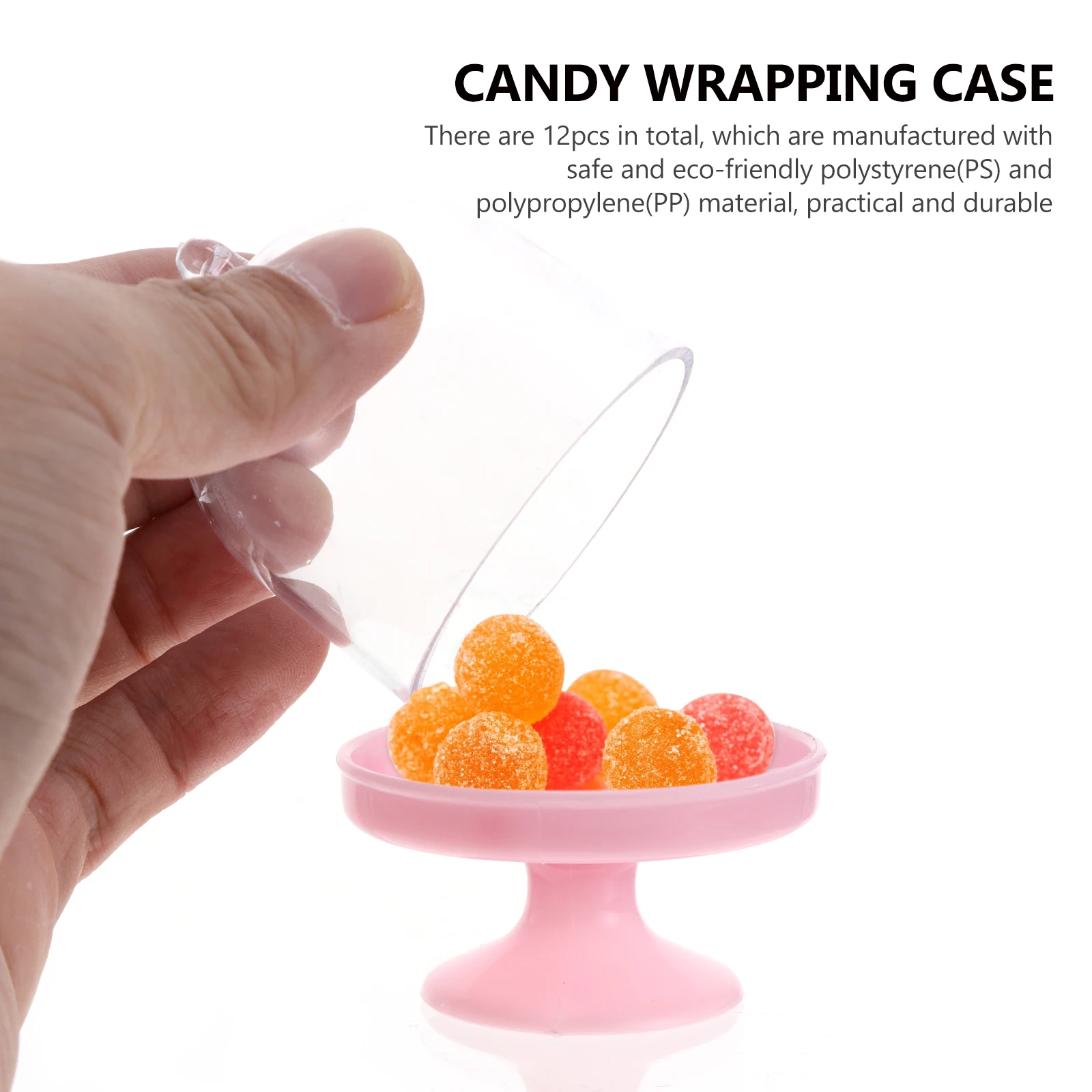 

12Pcs Shower Snacks Boxes Candy Cake Cookie Wrapping Containers Eco-Friendly PP Material Bright Color Practical Durable