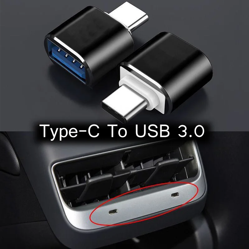 

Зарядная док-станция для Tesla Model 3 Y X S с Type-C на USB 3,0, адаптер, кабель передачи данных для мобильных телефонов