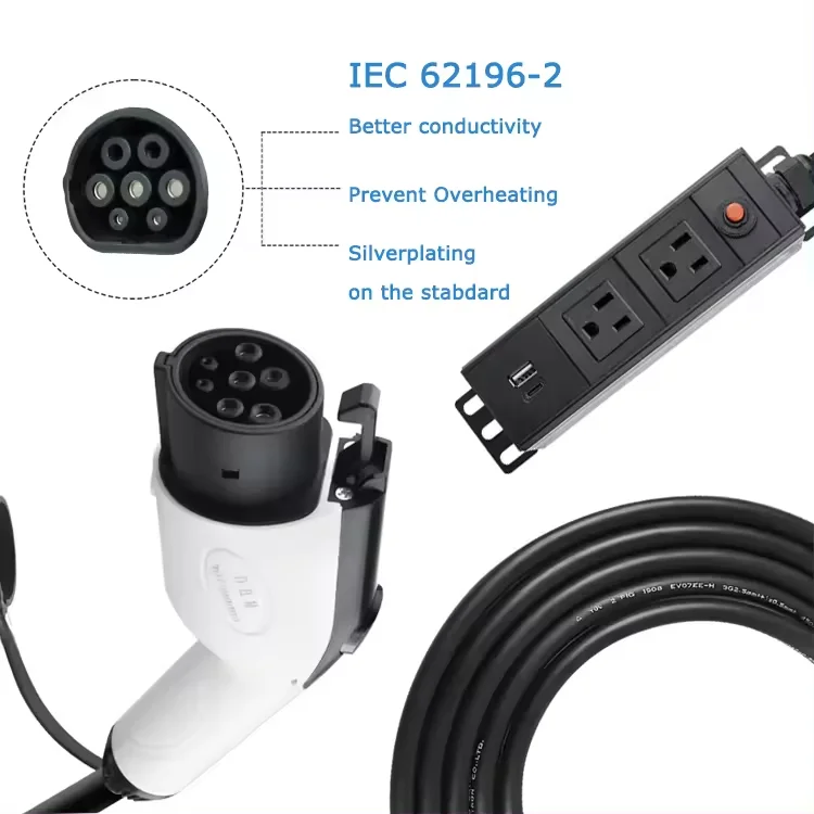 High Quality Long Line 3.7KW Output Power Discharge Gun V2L 13A for New Energy Electric Vehicles with Socket