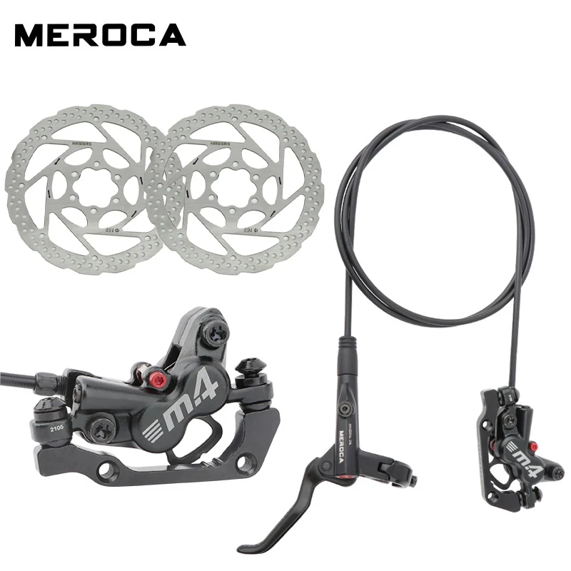 

MEROCA M4 Mountain Bike Hydraulic Brake 4-piston Brake 800 * 1400mm Brake 160mm Brake Disc Bicycle Brake System