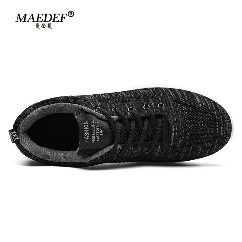 MAEDEF รองเท้าผ้าใบลําลองผู้ชายกลางแจ้งน้ําหนักเบา Breathable Men กีฬารองเท้า Anti-SLIP รองเท้าผ้าใบชายแฟชั่นยืดหยุ่นรองเท้าเทนนิส