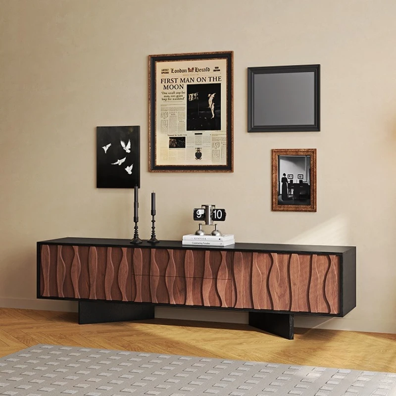 

Medieval TV cabinet, retro storage cabinet, living room floor-to-ceiling decoration cabinet against the wall